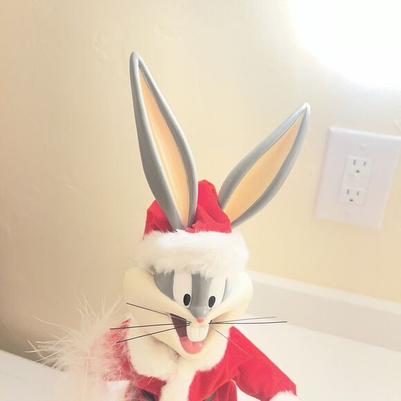 Looney Tunes 15" Animated Figure Bugs Bunny Santa Christmas Matrix 1997 No Sound - Picture 4 of 16